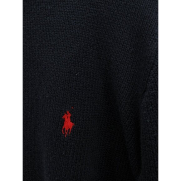 Ralph Lauren Polo Sweater Large Pullover Red Pony Ribbed Knit Crewneck - Picture 4 of 10